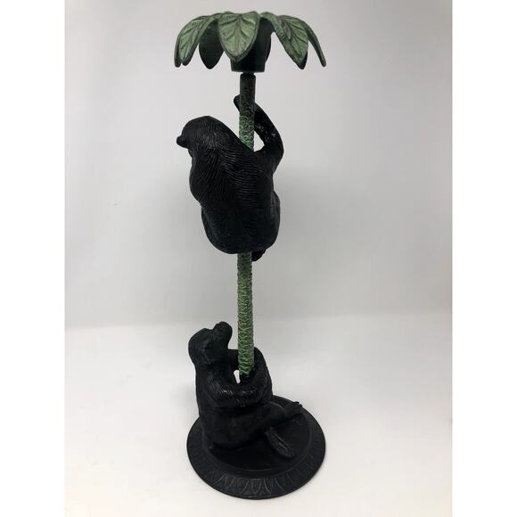 Unique Metal Monkey Candle Holder Vintage 90s - Heavy and Sturdy - Picture 6 of 6